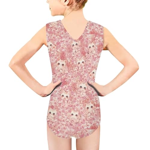 Image of Swimsuits for Girls 3-14 Summer Kids Bathing Suits Gymnastics Leotards One Piece Swimwear