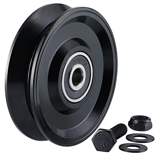 Roue à rainure en V 10,2 cm, solution portail lourd bloqué charge 998kg