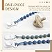 duludulu 5-Pack Silicone Pacifier Clip, One-Piece Silicone Pacifier Holder Clip for Boys & Baby Girl Binky Clips Rust-Free Holders Unisex Newborns Shower Birthday Gifts (Blue)