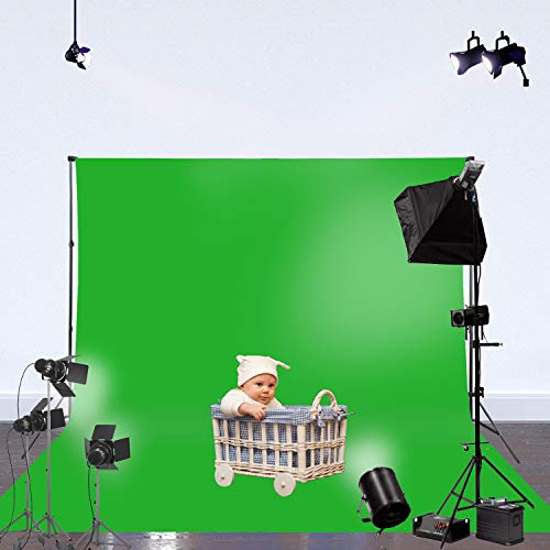 Easy-Going 6Wx9L ft Blue/Green Background Muslin Backdrop, Photo Studio, Collapsible High Density Screen for Video Photography and Television by Easy-Going - Image 2
