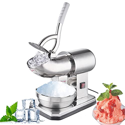 Elektrischer Eisrasierer, 200-W-Eisbrecher-Schnee-Smoothie-Maschine, Rasierte Eismaschine Aus Edelstahl, Zwei Klingen…
