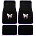 Front Rear Mystical Butterfly Purple Universal Carpet floor Mats for Car Truck
