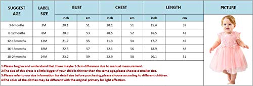 Happy Cherry Baby Girls Sleeveless Lace Formal Dress For Party Wedding 3-24 Months Pink #TOP6
