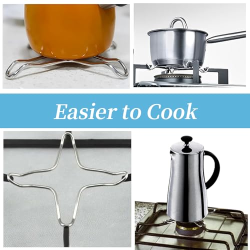 2 Stück Gasherd Aufsatz, Gaskocher Aufsatz Gas Kreuz Topfträger Edelstahl Wok Ring Universal Aufsatz Ultraleicht Gasherdaufsatz 10 cm für Gaskocher Kaffeekocher