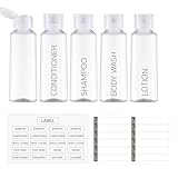 Travel Bottles for Toiletries: Travel Size Shampoo Bottles tsa approved - 3.4 oz Travel Essentials Containers Leak Proof - Clear 100ml