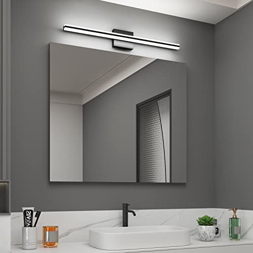 SOLFART Bathroom Vanity Light Matte Black 32 Inch LED Lights for Bathroom 6000K Wall Light Fixtures ND by SOLFART - Used condition - Image 9