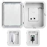 Charger Station Box for Tesla Gen 3 Wall Connector and ChargePoint EV Charger, Cable Organizer Holder Lock Cover Outdoor Rainproof, Snowproof, Dustproof, Theftproof, Home Charging Accessories