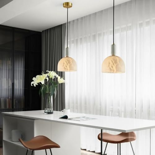 Lustre de chevet LED compact en marbre pour optimiser l'espace nuit