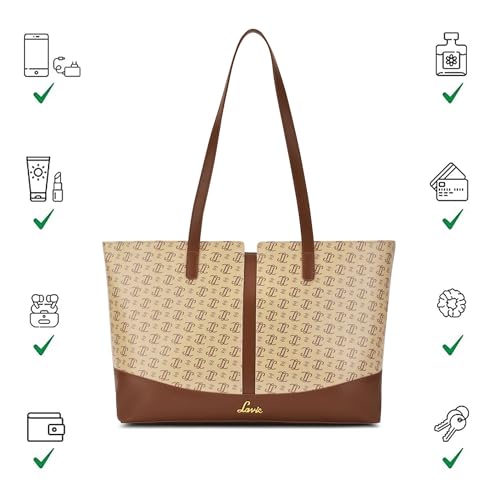 Image of Lavie Women's Mono LL Samara Tote Bag for Women | Tote Handbag for Work | Ladies purse | Stylish Shoulder Bag | Gift for Women