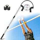AugFir Volleyball Spike Trainer, Adjustable Length 55'-71' Volleyball Hitting Trainer, Double Arc Protection...