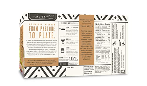 TRIBALÍ Foods - NAE 100% Free-Range Patties, 12 Boxes - Thai Style Turkey - 4 Patties per Box (48 Patties) - Thumbnail 2