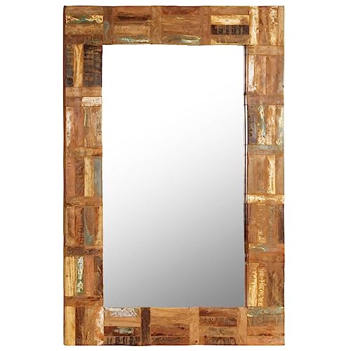 vidaXL Espejo Pared Madera Maciza 60x90cm Mueble Decoración Adorno Salón Hogar