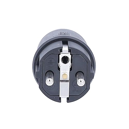 as - Schwabe Gummi-Stecker Schutzkontaktstecker mit doppeltem Schutzkontakt, Leitungen bis max. 1,5mm² für den Außenbereich geeignet, 230V, 16A, IP44, Schwarz, 60411