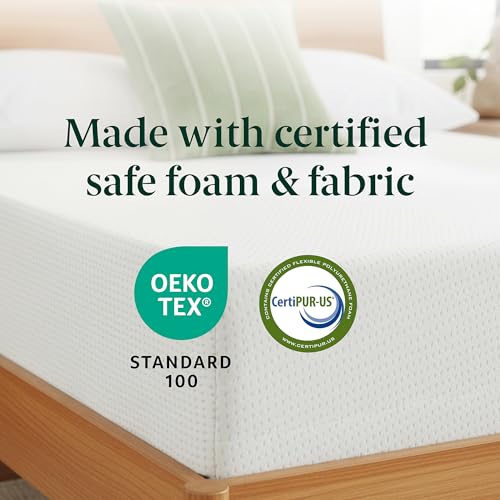Image of Zinus 6 Inch Narrow Twin Green Tea Memory Foam Mattress, Medium Firm Feel | Pressure-Relieving Comfort & Full-Body Support, Naturally Fresh, CertiPUR-US & OEKO-TEX Certified Safe Materials