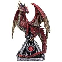 Nemesis Now Guardians Gaze Dragon Figurine, Fierce Flame Sentinel, Hand-Painted Fantasy Decor