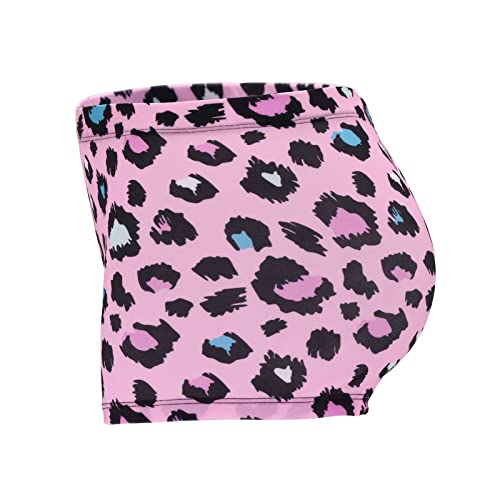 Rosdeer Short de ginástica esportivo brilhante para meninas de 2 a 14 anos, rosa, 2-3T