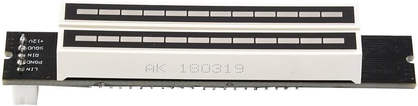 Stereo Audio Level Indicator VU Meter LED Light with Adjustable Speed and Multiple Display Modes for 12V 24V Systems Featuring Signal Isolation (A)