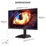 KOORUI G2511E 25 Inch Gaming Monitor,320Hz, Fast IPS, Full-HD 1080P, 1ms, Adaptive Sync, Lifting Adjustable, VESA Mountable, HDMI/DP, Low Blue Light, 99% SRGB - Image 9