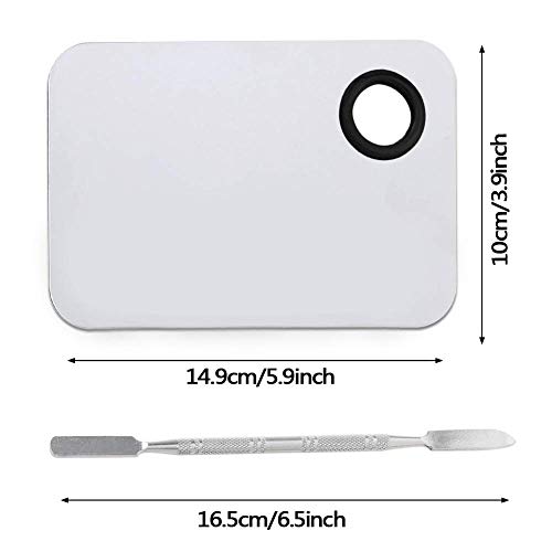 2-Pack-Professional-Makeup-Palette-2-Types-Pro-Lady-Stainless-Steel-Cosmetic-Artist-Spatula-with-Spatula-Tool-for-Mixing-Foundation-by-ORiTi-Silver