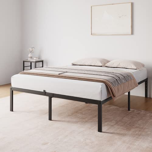 Amyove Full Size Bed Frame, Metal Full Platform Bed Frame,14 Inch Bed No Box Spring Needed Easy To Assemble Black Mattress Foundation (Full) #TOP28