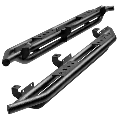 Tyger Auto Star Armor Compatible with 2007-2018 Jeep Wrangler JK 4-Door | TG-JA2J2239B | Side Step Rails Nerf Bars Running Boards