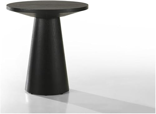 Jasper Ebony - Mesa consola redonda de 20 pulgadas de ancho con base de pedestal