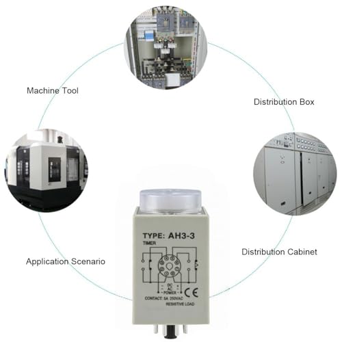 Relé de tiempo AH3-3 con bloque de terminales de ocho pines y retardo ajustable AC220V 4