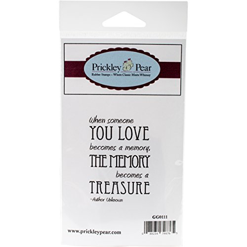 Prickley Pear Cling Stamps 3 x 2-inch Memory Becomes A Treasure, Acrylic, Multicoloured, 6.1 x 4.6 x 0.1 cm