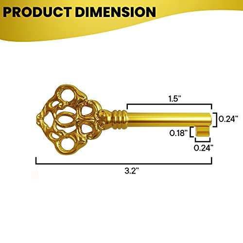 Kyf-2 Solid Brass Reproduction Skeleton Key Fits Most Of The Howard Miller, Sligh, Pearl, Colonial And Seth Thomas Clocks - Fancy, Vintage And Old Furniture #TOP1