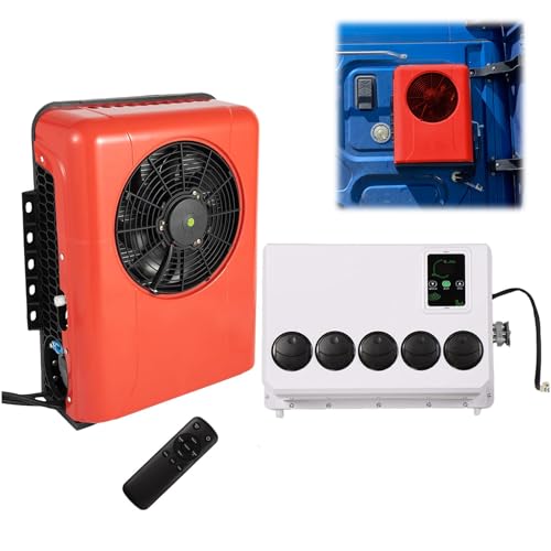 Condizionatore D'aria Per Camper Da Tetto Silenzioso, Climatizzatore Da Parcheggio Con Funzioni Raffreddamento, 24V Condizionatore Per Camper Dometic Per Bus Camion Minivan Trattore(Rosso)