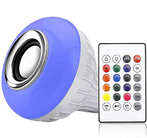 12W RGB Music Led Wireless Light Bulb with Speaker Color Changing Remote Control B22 Holder-image-33