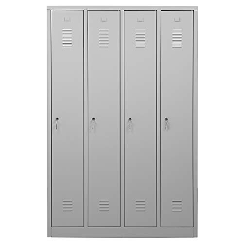 Preisvergleich Produktbild Certeo Garderobenspind / Zylinderschloss / Anschlag rechts / Grau / Garderobenspind Umkleidespind Spind Schrank Abschließbar