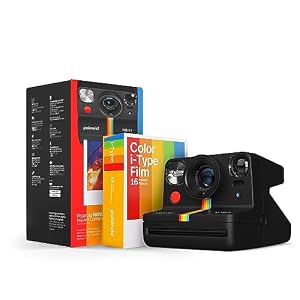 Polaroid Now+ Generation 2 – Camera + Film Bundle (16 Photos Included) – Black – Bluetooth Connected App Controlled Instant Film Camera-6250