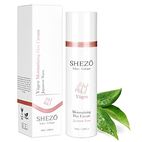 SHEZO Tagescreme Hyaluron 50ml Anti-Aging Gesichtscreme - Japanische Superfrucht Yuzu - Reichhaltige Vitamin-C Feuchtigkeitspflege Sheabutter - Natürliche Tagespflege Gesicht - Made in Germany Cover