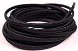 Creative Hobbies Black Rayon Cloth Covered Wire, Antique Vintage Style Electrical Lamp Cord, 18/2 SPT-1 - 2 Wire Parallel Cord, 15 Feet