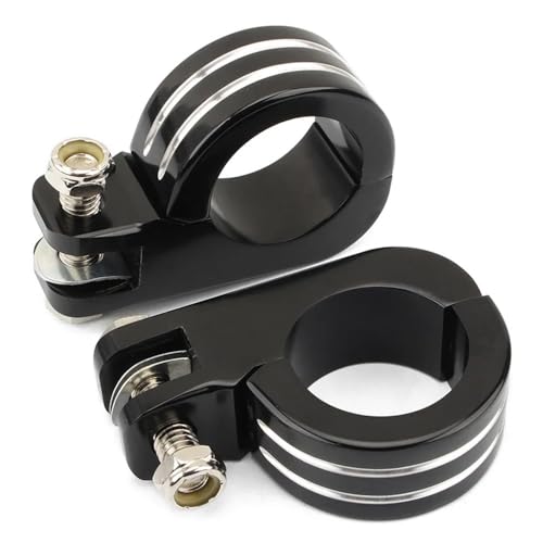 Repose pieds moto 38mm avec pinces de montage pour barre de protection custom chopper et bobber