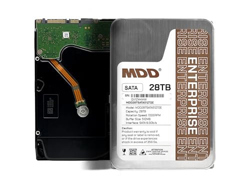 Image of MDD (MDD28TSATA51272E) 28TB 7200RPM 512MB Cache SATA 6.0Gb /s 3.5inch Internal Enterprise Hard Drive - 5 Years Warranty (Renewed)