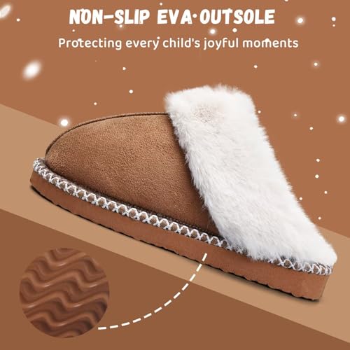 Image of IceUnicorn Kids Slippers Girls Boys Fuzzy House Shoes Bedroom Slides