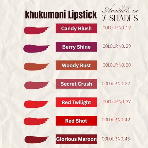 Image of Khukumoni Liquid Lipstick Red Shot | Waterproof & Smudge-Proof | Long Lasting | Daily Wear Lipstick for Women (5ml)