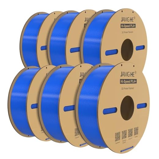 JAMG HE High Speed PLA+ Filament 1.75mm, Hi-Speed PLA+ 3D Printer Filament, Dimensional Accuracy 1.75mm, 1kg(2.2lbs) Cardboard Spool 3D Printing Filament Fits for Most FDM 3D Printers (6Blue)