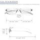 MMOWW 4er Pack randlose Lesebrille für Damen und Herren mit klarer rechteckigem Blaulicht-Blockierbrille (4*Klar, 2.0)