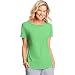 Hanes Women's X-Temp V-Notch Tee, Neon Lime Heather, Large
