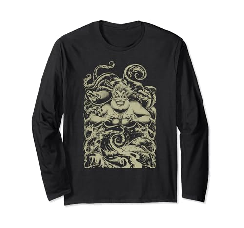 T-shirt Ursula Disney La Petite Sirène vêtement manches longues coton noir
