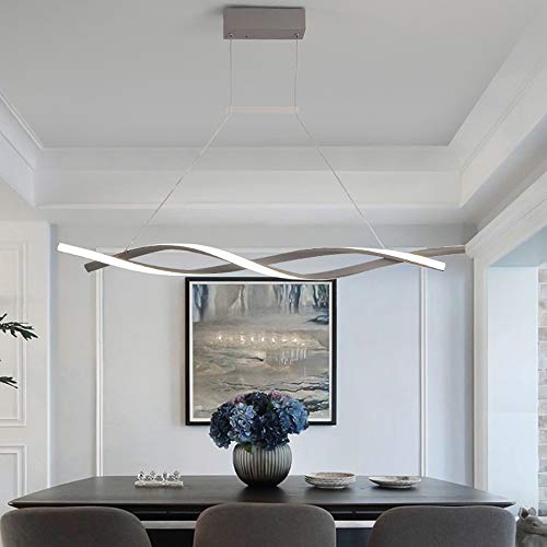 Chandelier de chambre moderne LED design minimaliste géométrique - 5