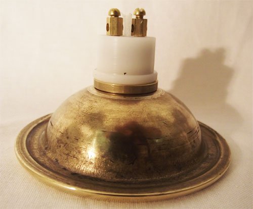 Campanello pulsantiera in ottone lucido esterno fissaggio a muro