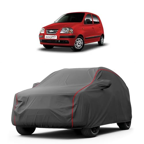 Image of Heavy-Duty Car Cover for Compatible with Hyundai Santro Xing (2003 to 2025 All Models) Deluxe Car Protection Cover - Waterproof & UV-Resistant All-Season Exterior Protection