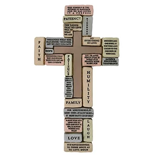Resin Wall Cross - Marriage & Family