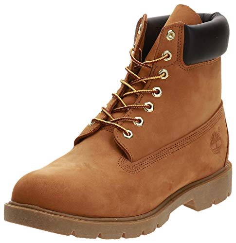 Timberland Men s 6  Basic Boot-Contrast Collar Ankle, Wheat Nubuck, 11