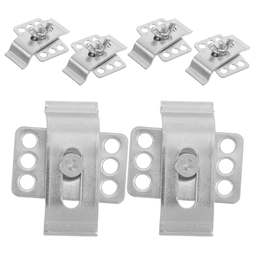 Hoement Lot de 6 Clips de Fixation Métallique pour Évier Encastré en Céramique Supports Stables pour Lavabo sous Plan Installation Facile Compatibles la Cuisine et Salle de Bain Usage