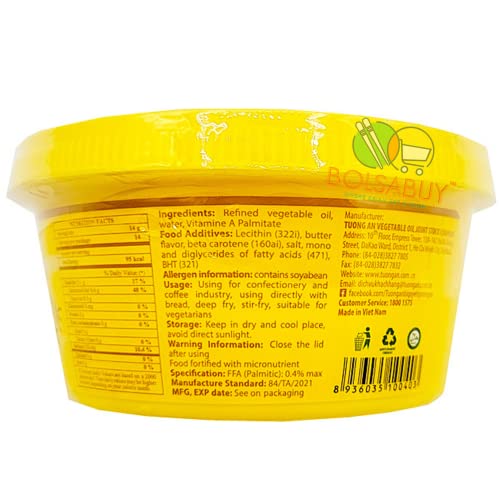 The Original Vietnamese Margarine, Tuong An Margarine Original 7 Oz - 200G - No Cholesterol & No Transfat, Better Than Butter, Made From Vegetables, Best For Baking, Stir-Frying, And Spreading #TOP4